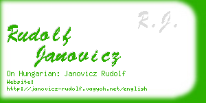 rudolf janovicz business card